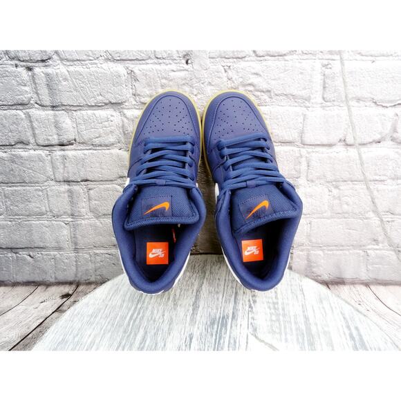 Nike SB Dunk Low Pro Navy White Navy Marine Men Size 8 Used OG Box - Picture 9 of 15